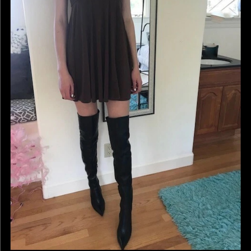 Pristine Designer Roberto Cavalli Over the Knee/Mid-Thigh Boots - Size 8